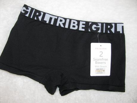 Bezešvé černé elastické boxerky, primark,152