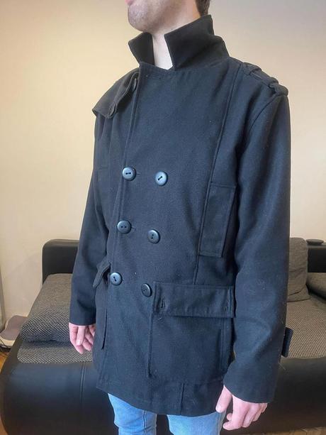 Pánský flaušový kabát m l, m