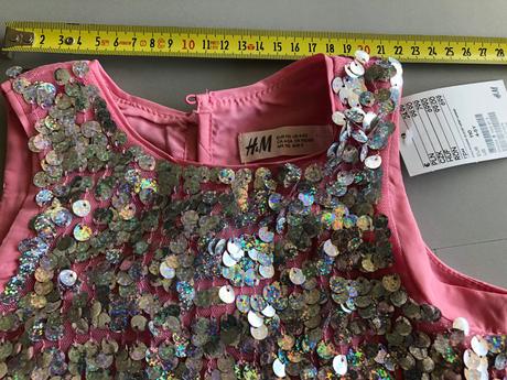 Šaty 4-5let 110cm flitry pink luxusní narozeniny, h&m,110