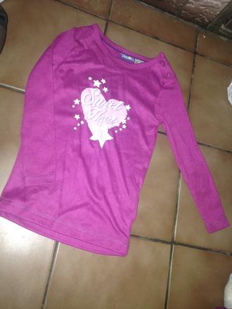 Dívčí halenka nápis, hvězdy, srdce vel. 86 - 92, lupilu,86