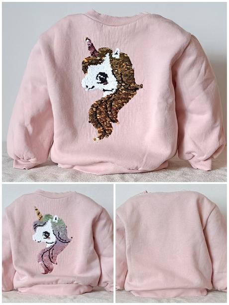 Mikina s jednorožcem, h&m,104