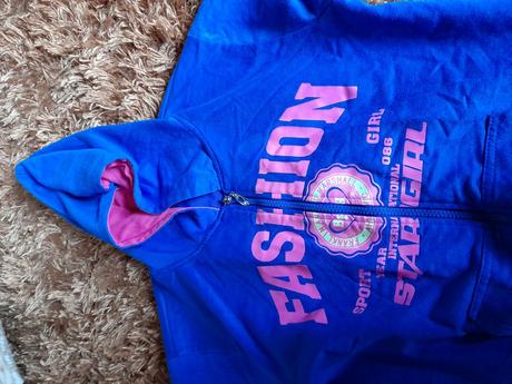 Modrá mikina 164 pro slečnu, 164