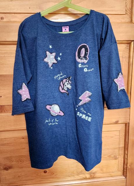 Obrázkové triko s tříčtvrtečním rukávem v. 146-152, 152