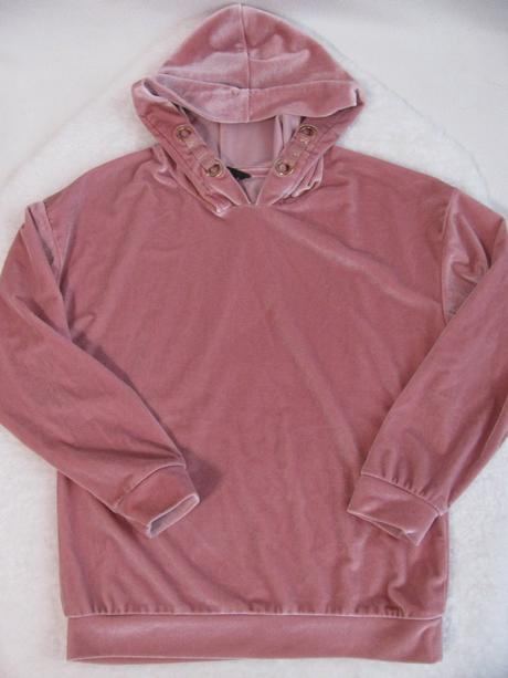 Elastická velurová mikina s kapucí, george,140