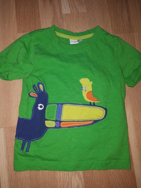 Zelené tričko s ptakem 98, miniclub,98
