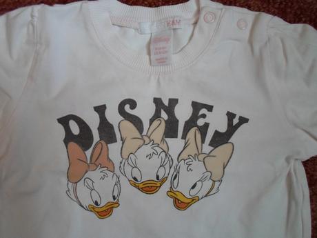 Bílé růžové triko tričko dlouhý rukáv, disney,86