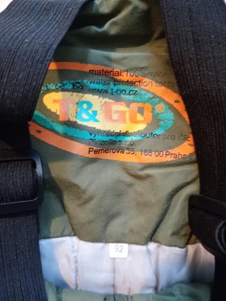 Oteplováky, zimní kalhoty, vel. 92 + mikina, t&go,92