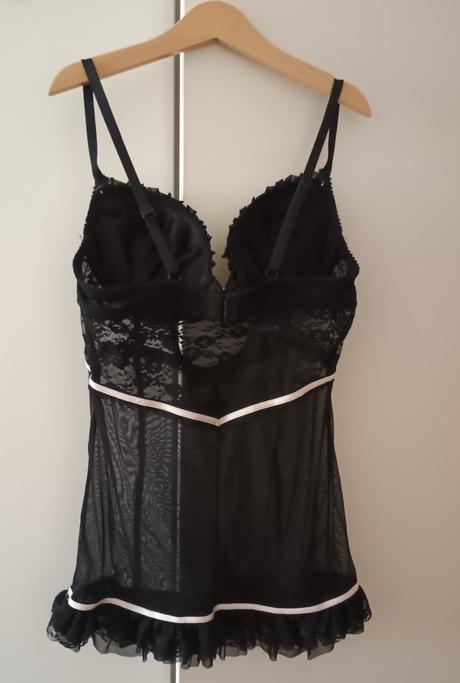 Noční košilka s mašličkami a vystuženými košíčky, new yorker,xs