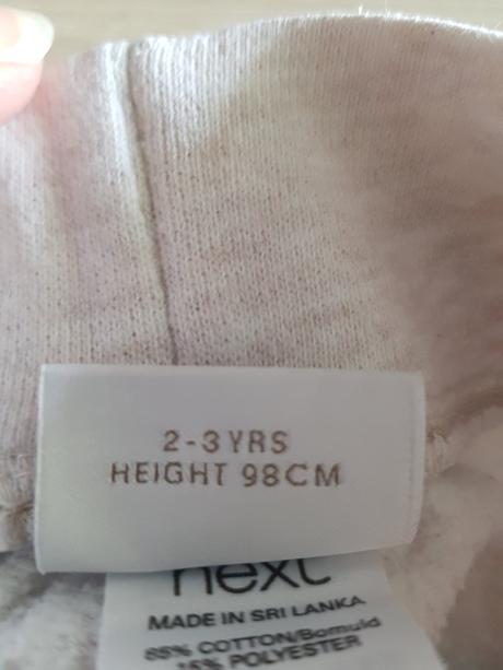 Tepláky značky next, velikost 2-3 roky(98cm)., next,98