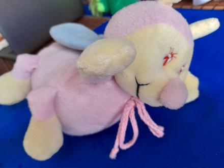 Růžovomodrý brouček plyšový,