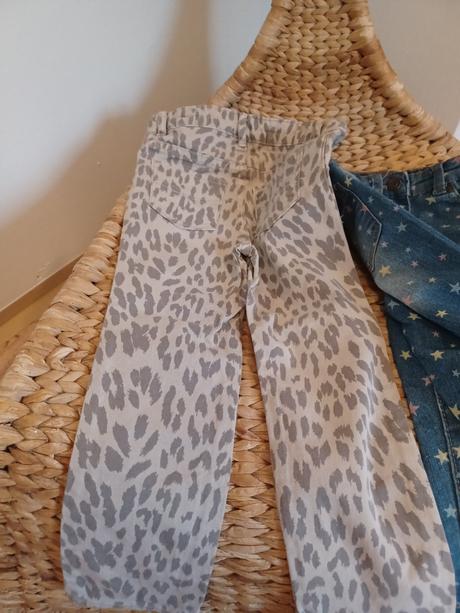 Leopardí kalhoty gap + hvězdičkové džíny, gap,104