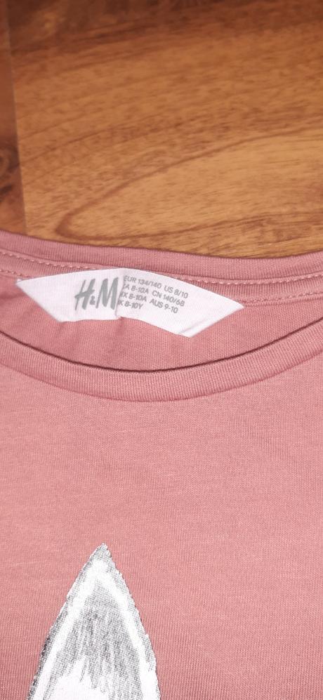 Dívčí triko kr.ruk. h&m 134/140  zajíček, h&m,134