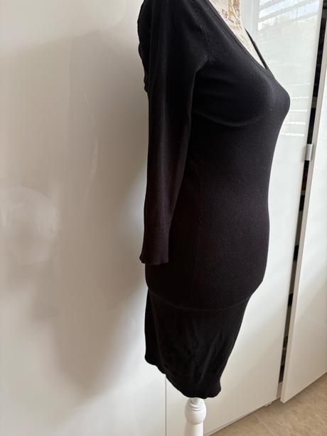 Dlouhé pletené šaty h&m, velikost xs, černé, h&m,xs