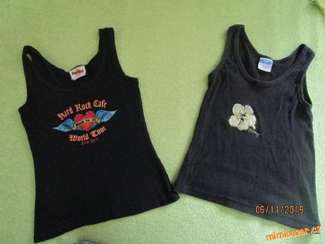 Černá tílka 2x na holku, 128