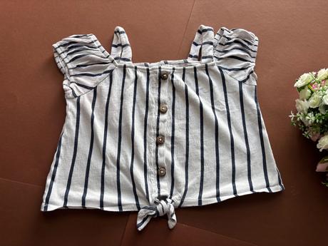 Top letní crop s pruhy - v.128 zn. zara, zara,128