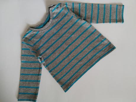 Tričko s pruhy šedé, f&f,80