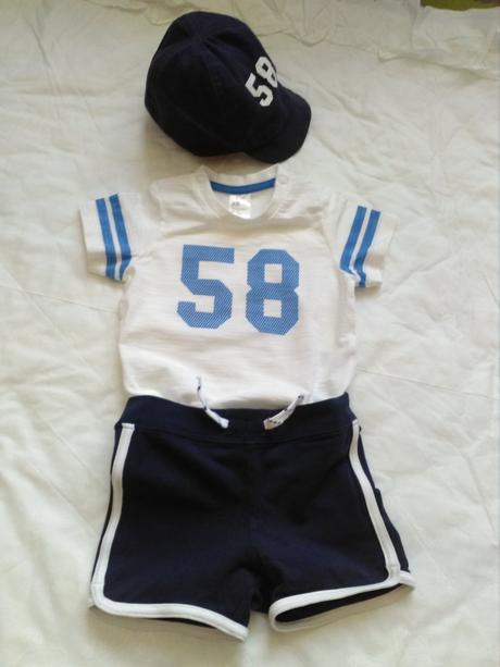 Letní set h&m (kšiltovka,tričko,šortky), vel.68/74, h&m,68