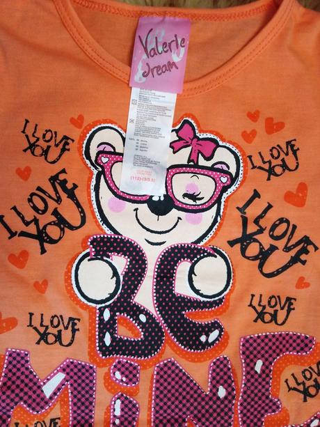 Nové dívčí cute pyžamko i love you, 110 / 116