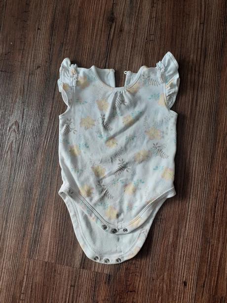 Dívčí dětské květované body tílko bez rukávu f&f, f&f,80