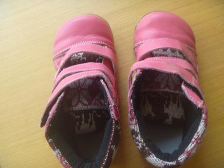 Růžové koženkové barefoot kotníčkové boty vel. 32, 32