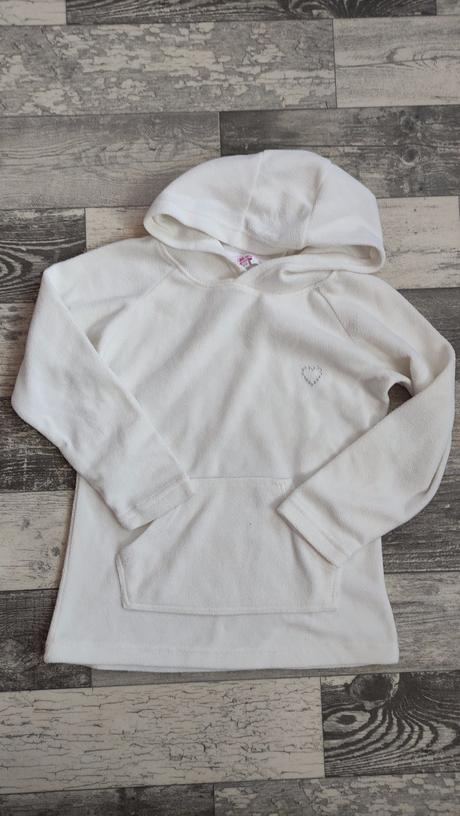 Mikina dívčí fleece (klokanka), e-vie,140