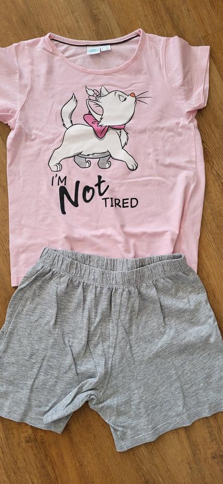 3 x krátké pyžamo minnie, kočka a kůň vel. 134/140, disney,134