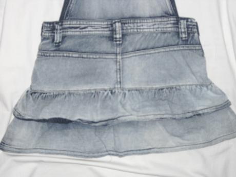 Luxusní laclová sukýnka z odlehčené rifloviny, denim,116