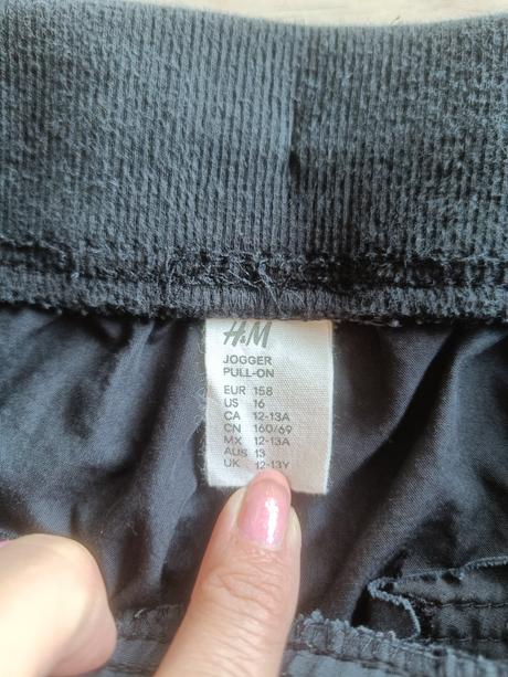 Plátěné jogger kalhoty, velikost 158, h&m,158