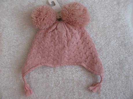 Dívčí růžová čepice s hřejivou podšív. v.6-12 měs, next,80