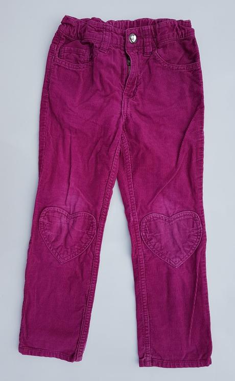 G41 dívčí manšestráky srdce vel. 110, h&m,110