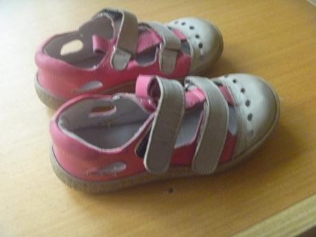 Šedorůžové barefoot sandály vel. 27, 27