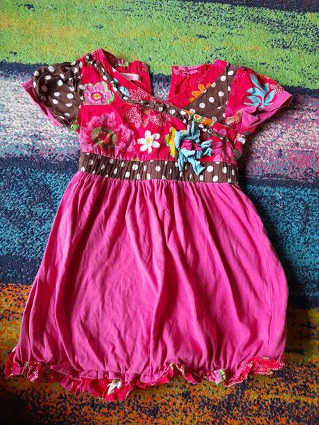 Růžové šaty nebo tunika na holčičku, 98