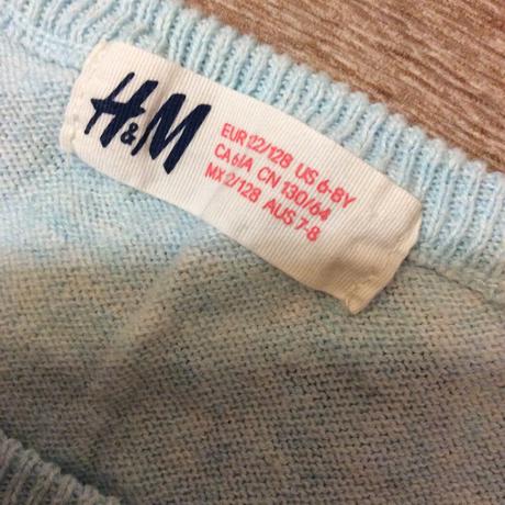Svetřík s flitrovým srdíčkem, h&m,128