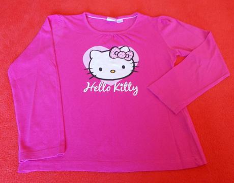 Dívčí triko dlouhý rukáv hello kitty sanrio, sanrio,122