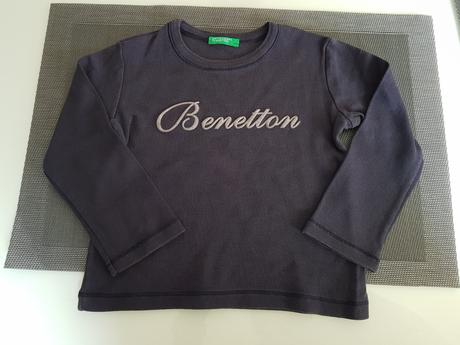 Dětské triko/tričko beneton vel 2-3 s třpytivým ná, benetton,92