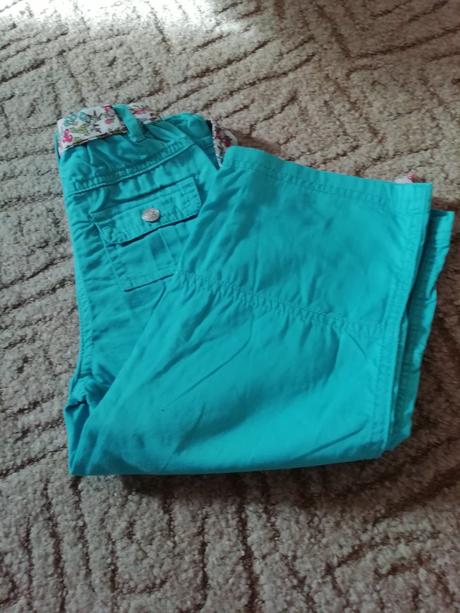 Krásné tyrkysové pláťáky nové -86-92, 86