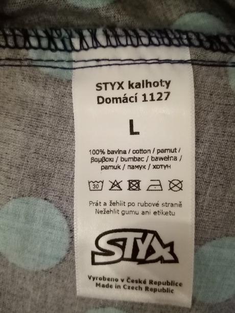 Pyžamové domácí  kalhoty styx, l