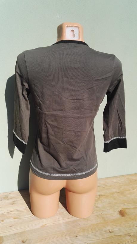 Khaki tričko 3/4 rukávy - vel.36, 36