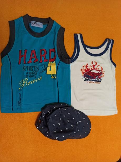 Tílka, kraťasy a trička, 98