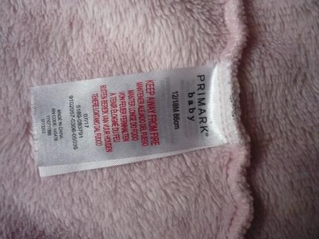 Jednoduchý růžový župan, primark,86