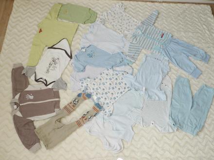 Balik- body, bavlnene kalhoty a tricko, 68–80