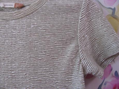 Společenská stříbrná pružná halenka john lewis, john lewis,110