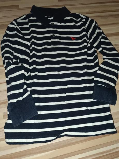 Černé pruhované tričko 116 next, next,116