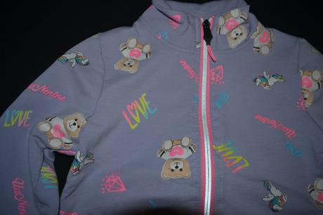 Dívčí mikina v.110, na zip,bavlna, kugo,110