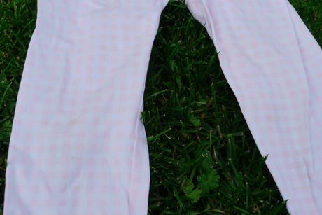 Biloruzove kostickovane leginy 3/4 delka, h&m,116