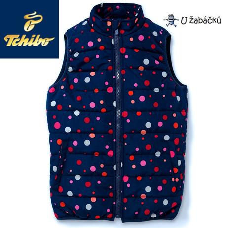 Dívčí puntíkovaná vesta tchibo vel. 110/116, tchibo,110 / 116