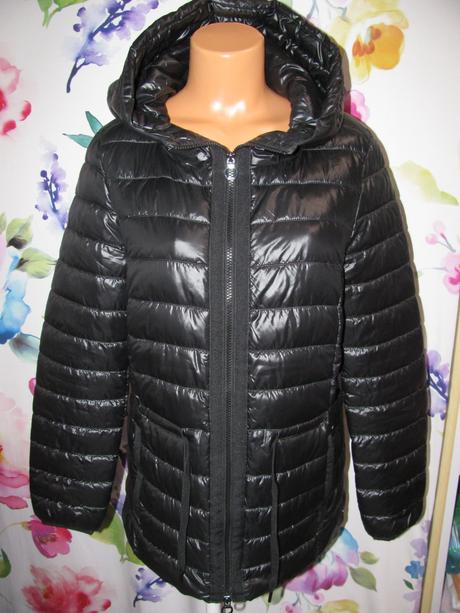 Černá zimní prošívaná bunda s kapucí s.oliver, s.oliver,40