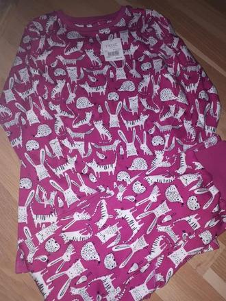 Růžové pyžamo se zvířátky 128 next, next,128