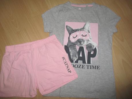 Pyžamo s kočkou 146/152, f&f,152