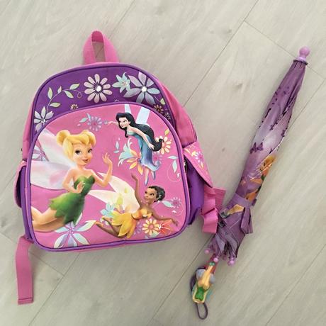 Dívčí baťůžek a deštník disney - zvonilka, disney